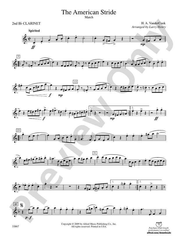 The American Stride 2nd Bflat 2nd Bflat Part