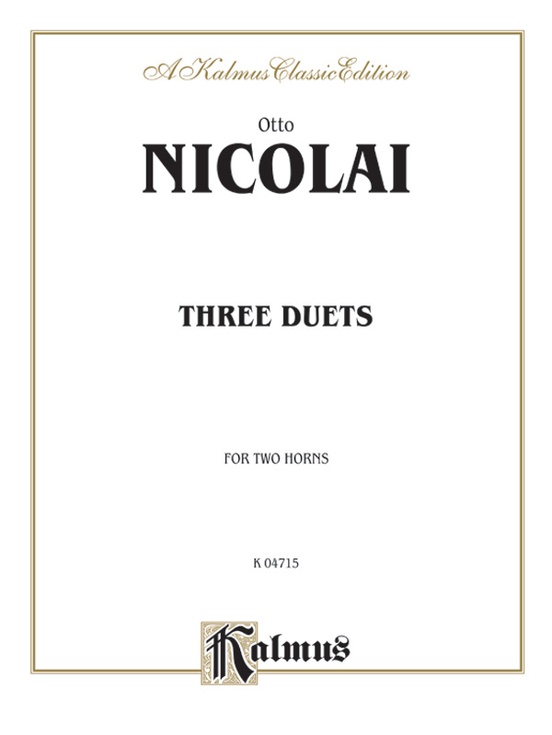 Nicolai: Three Duets