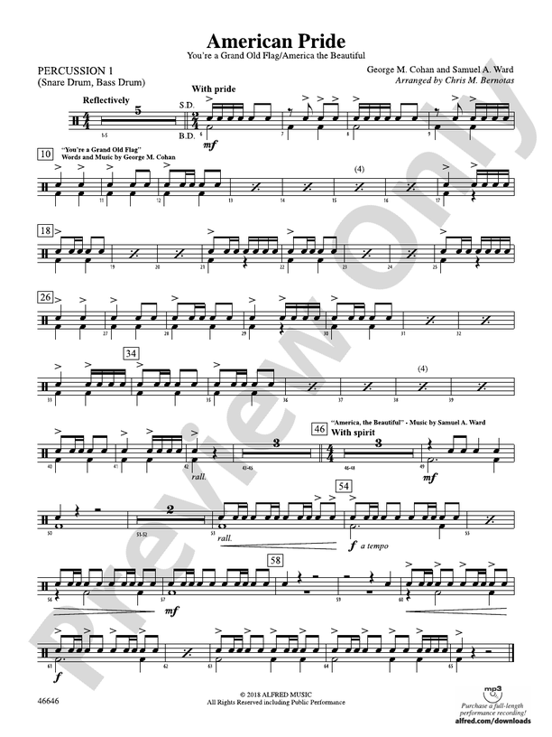 American Pride: 1st Percussion
