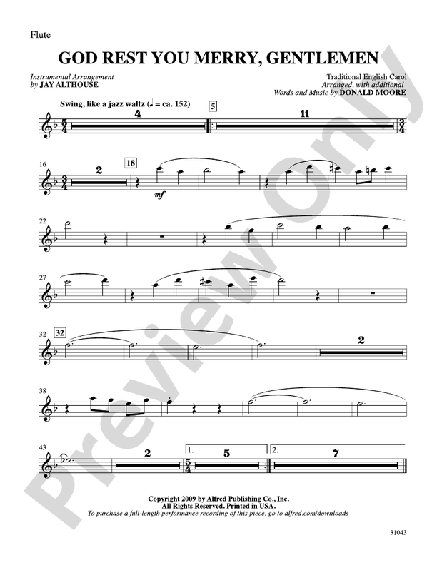 God Rest You Merry, Gentlemen: Flute