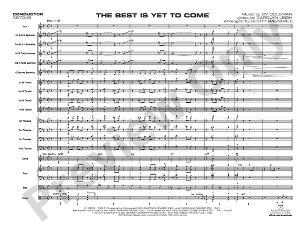 The Best Is Yet to Come: Score