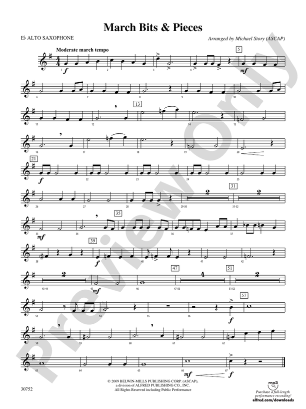 Beginning Band Blues- alto sax - Concert Band - Digital Sheet