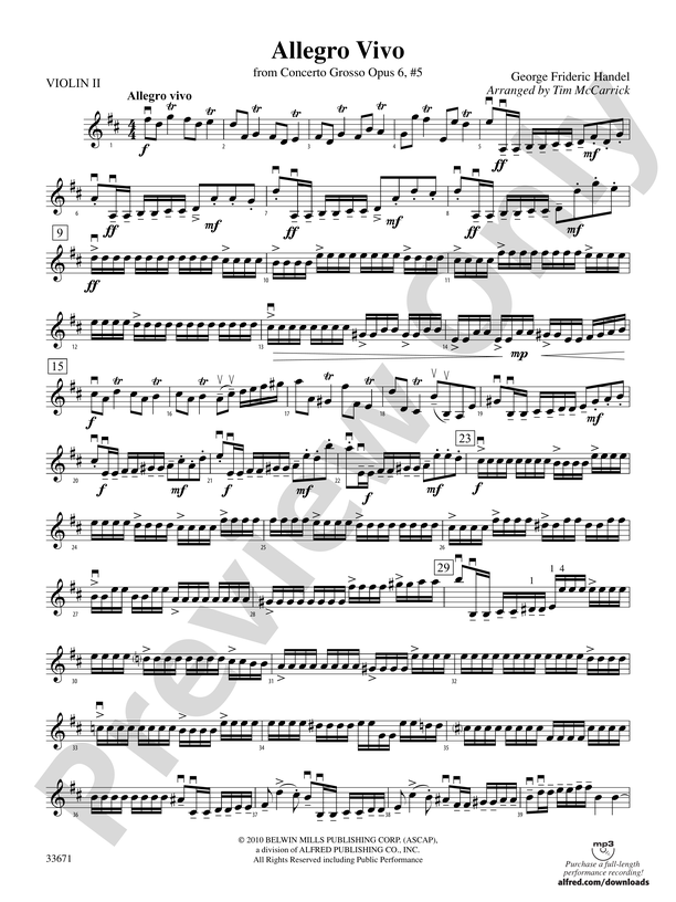 Allegro Vivo: 2nd Violin