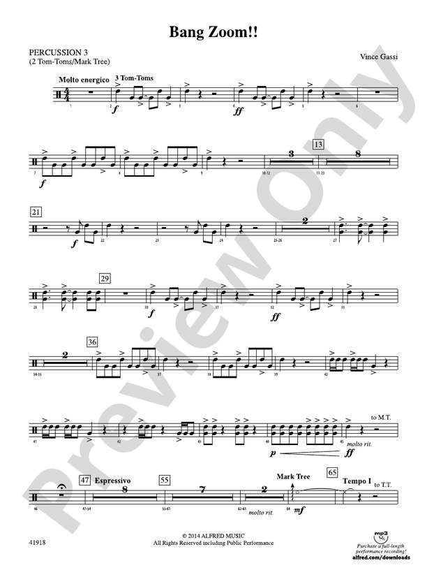 Bang Zoom!: 3rd Percussion