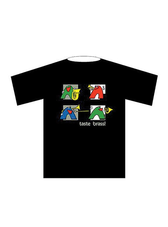 Taste Brass! T-Shirt: Black (Medium)