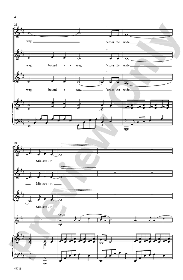 Shenandoah Ssa Choral Octavo Digital Sheet Music Download 4142