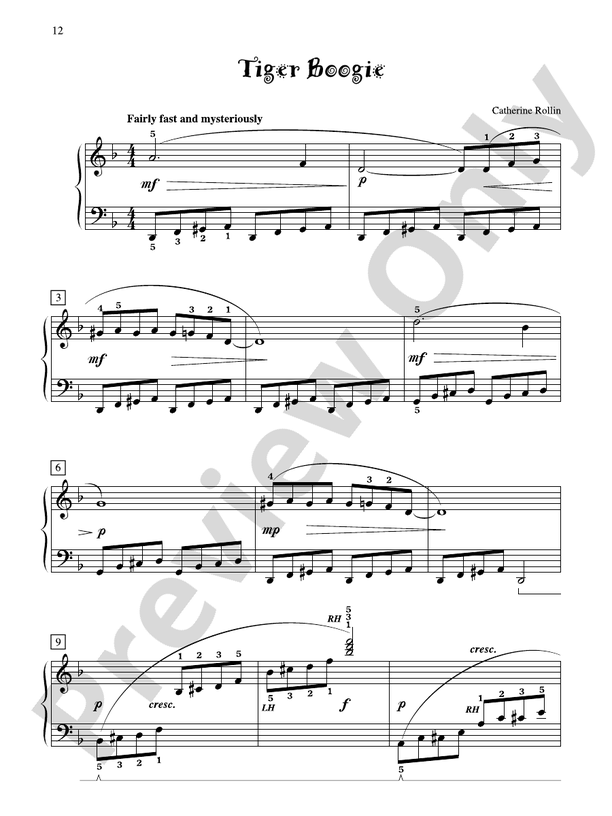Tiger Boogie - Piano Solo