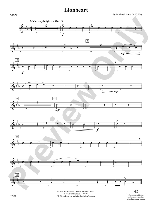 Lionheart: Oboe