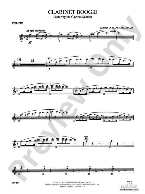 Clarinet Boogie: Flute