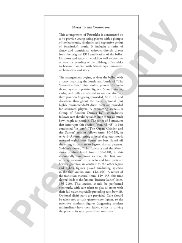Petrushka: Score: String Orchestra Score - Digital Sheet Petrushka: Score: String Orchestra Score - Digital Sheet