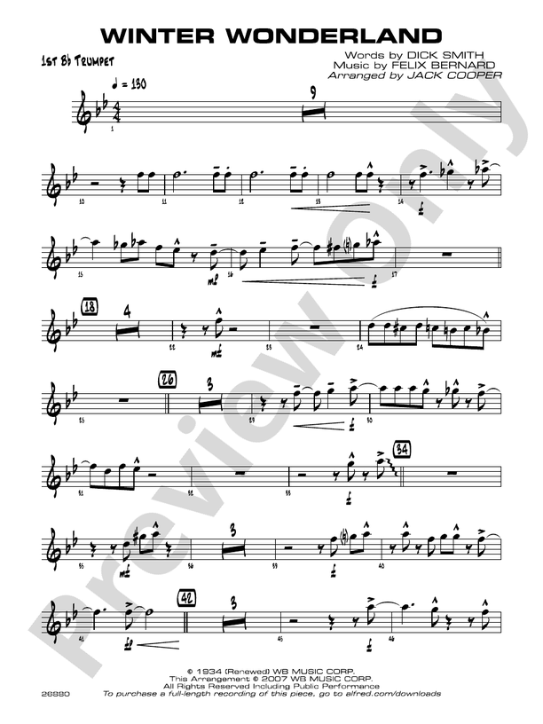Winter Wonderland: 1st B-flat Trumpet