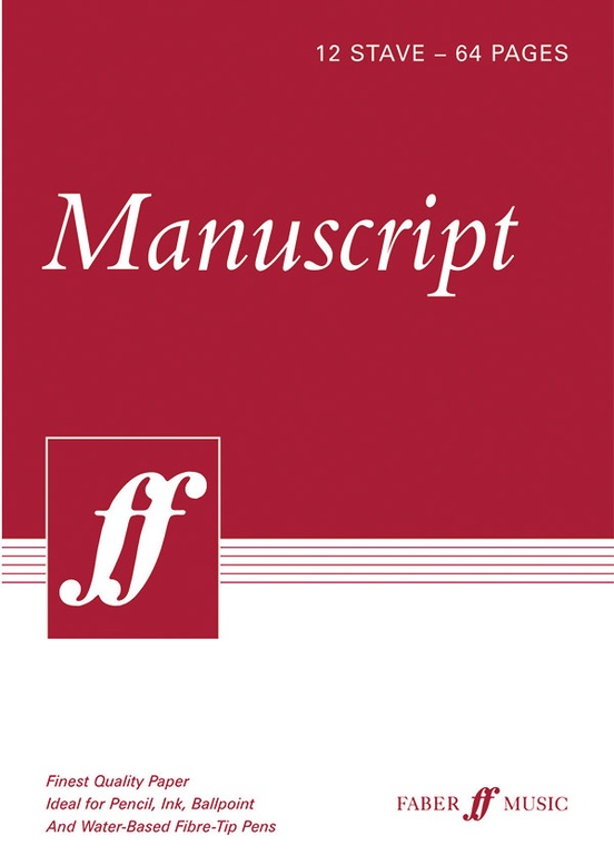Manuscript Paper: 12 Stave Full Size (8.5" x 12")