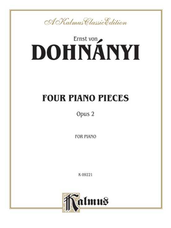 Four Piano Pieces, Opus 2