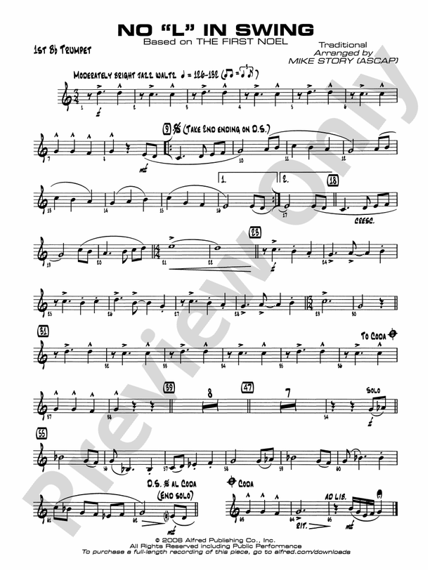 No "L" in Swing: 1st B-flat Trumpet