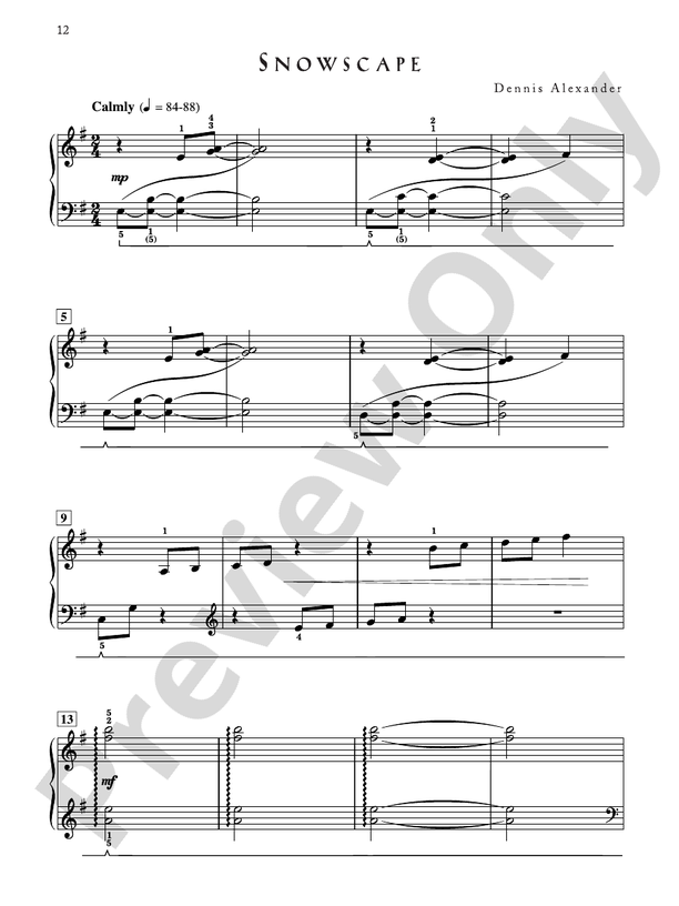 Snowscape - Piano Solo