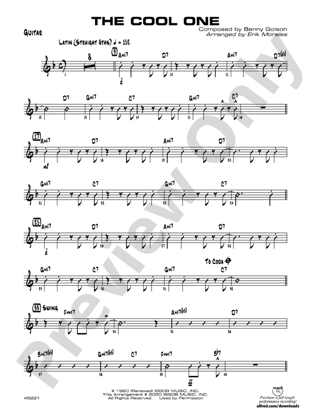 The Cool One: Guitar: Guitar Part - Digital Sheet Music Download