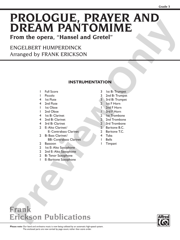 Prologue Prayer and Dream Pantomime (from the opera Hansel and Gretel)