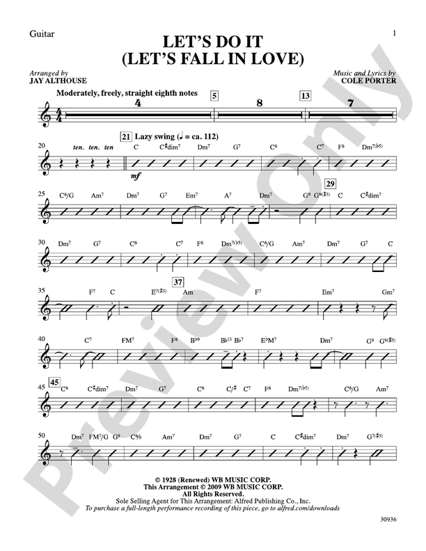 Let's Do It (Let's Fall in Love) Guitar Guitar Part Digital Sheet