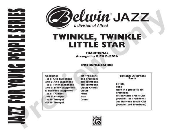Twinkle, Twinkle, Little Star B-Flat Instrument Sheet Music (Lead