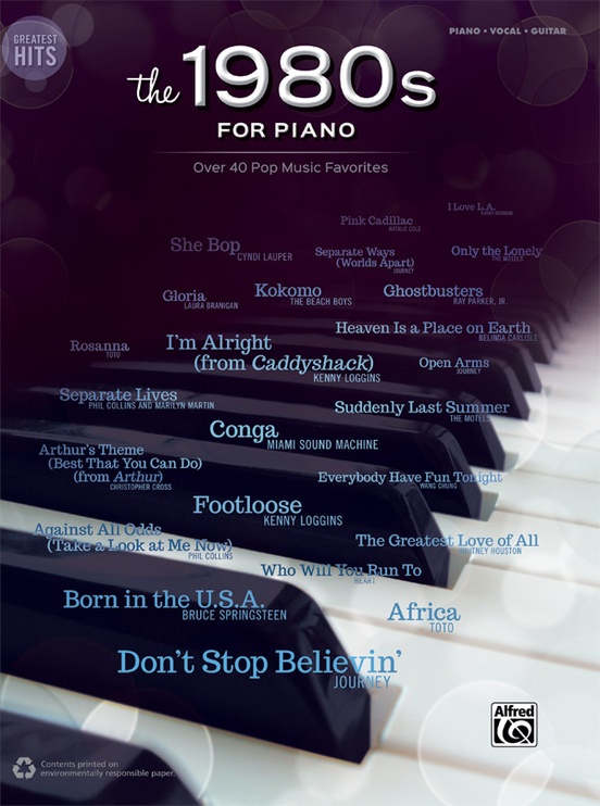 Greatest Hits: The 1980s for Piano: Piano/Vocal/Guitar Book