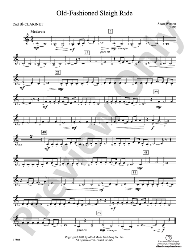 OldFashioned Sleigh Ride 2nd Bflat 2nd Bflat