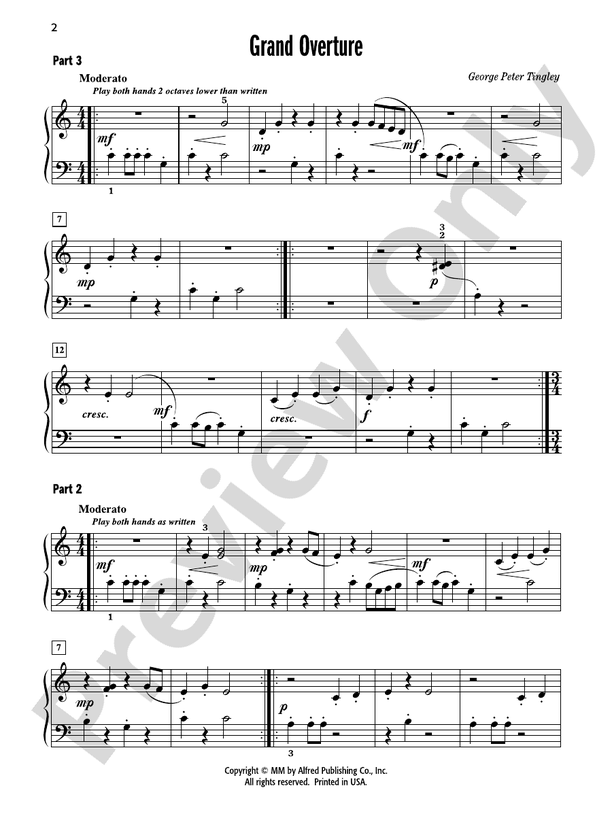 Grand Overture - Piano Trio (1 Piano, 6 Hands)