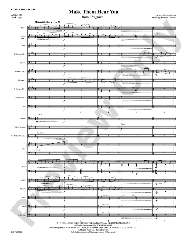 Make them hear you score choir score stephen flaherty digital