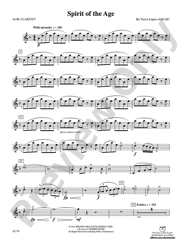 Spirit of the Age 1st Bflat 1st Bflat Part