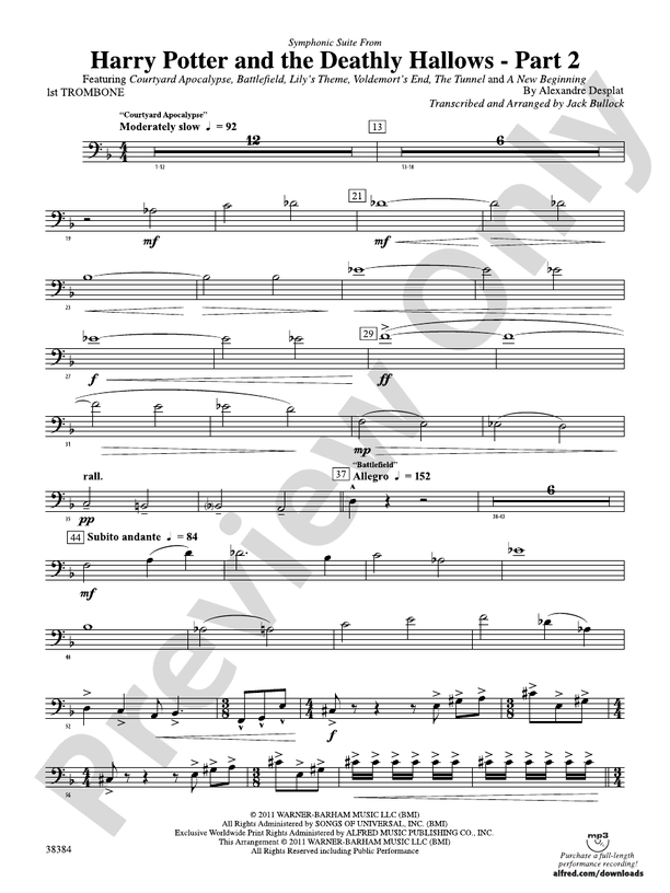 Harry Potter and the Deathly Hallows, Part 2, Symphonic Suite from 1st