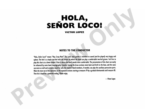 Hola, Señor Loco!
