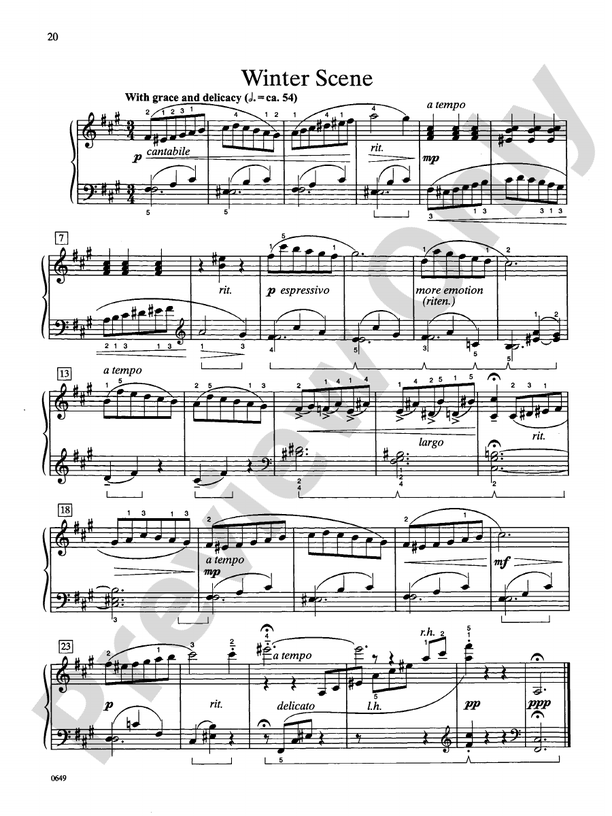 Winter Scene - Piano Solo