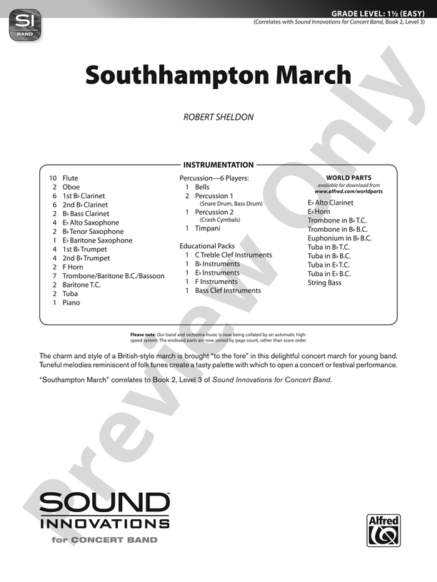 Southampton March: Score