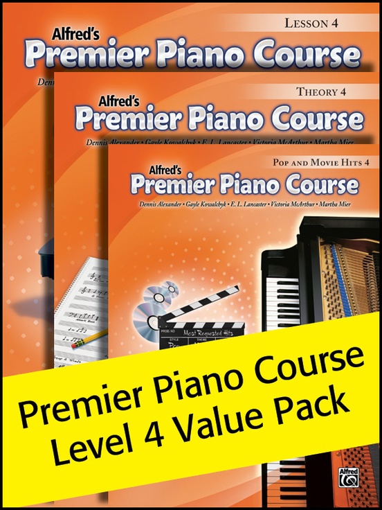 Premier Piano Course, Lesson, Theory & Pop Hits 4 (Value Pack 2012)