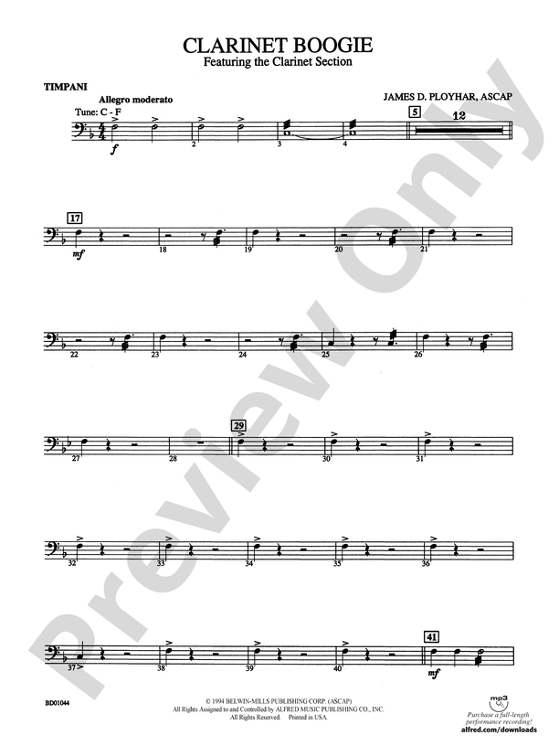 Clarinet Boogie: Timpani