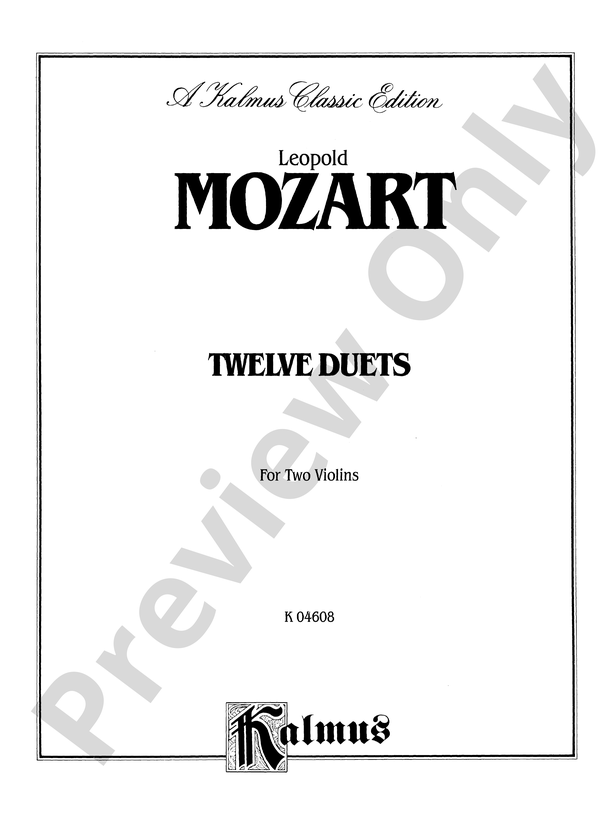 Mozart: Twelve Duets