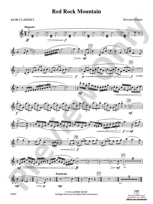 Red Rock Mountain 3rd Bflat 3rd Bflat Part Digital Sheet Music Download