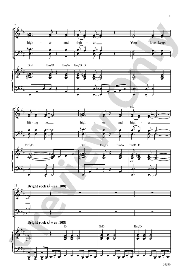 (Your Love Keeps Lifting Me) Higher and Higher: SATB Choral Octavo ...