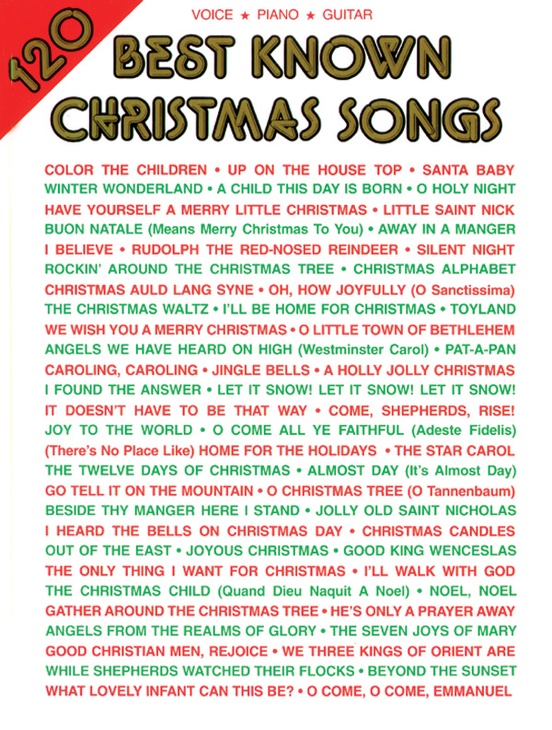 Knop hoogtepunt bizon 120 Best Known Christmas Songs: Piano/Vocal/Guitar Book | Alfred Music