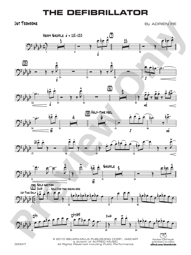 The Defibrillator 1st Trombone 1st Trombone Part Digital Sheet Music Download