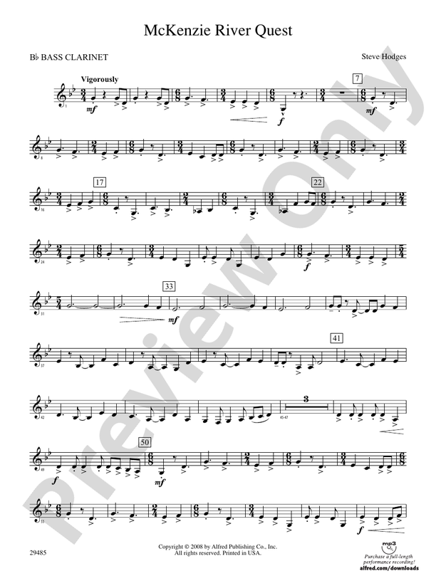 McKenzie River Quest Bflat Bass Bflat Bass Part