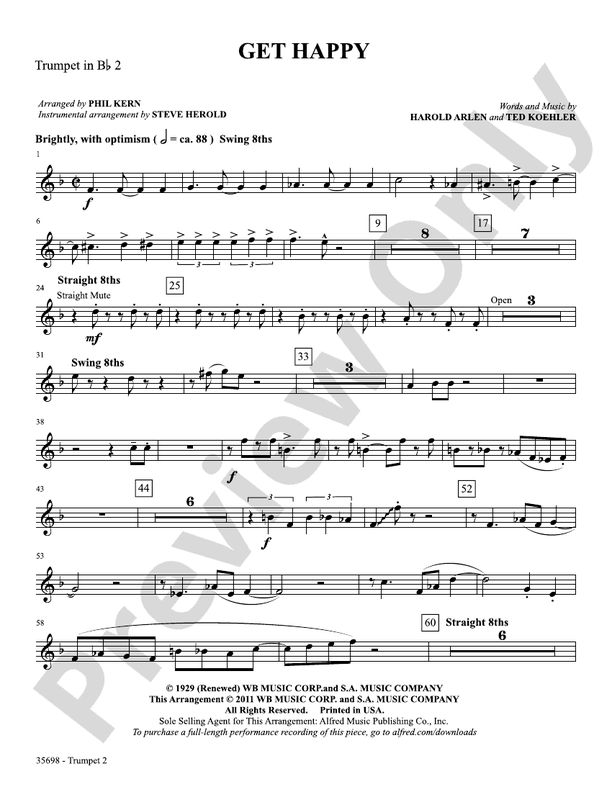 Get Happy: 2nd B-flat Trumpet
