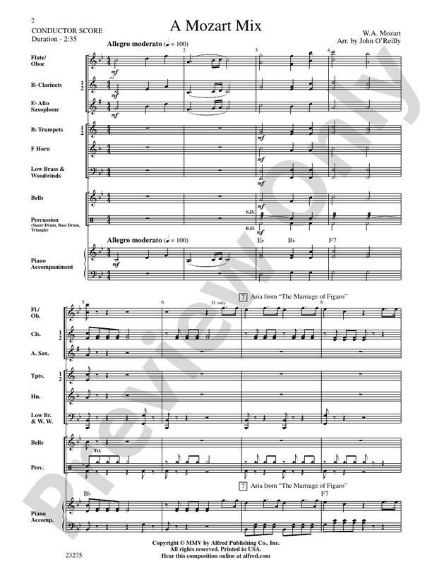 A Mozart Mix: Score