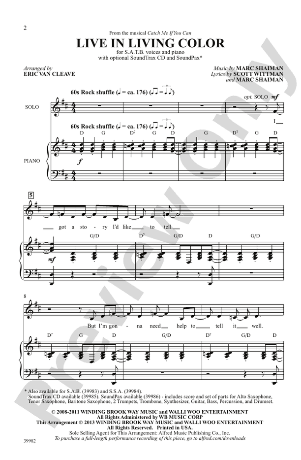 Live in Living Color (from the musical Catch Me If You Can)
