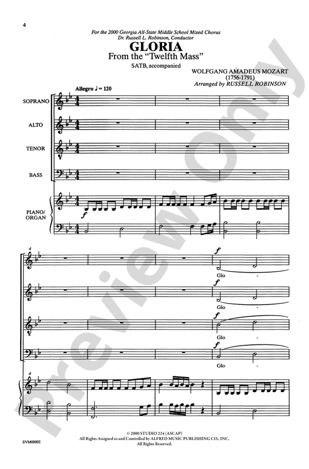 Gloria (from the Twelfth Mass)