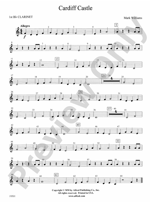 Cardiff Castle 1st Bflat 1st Bflat Part Digital