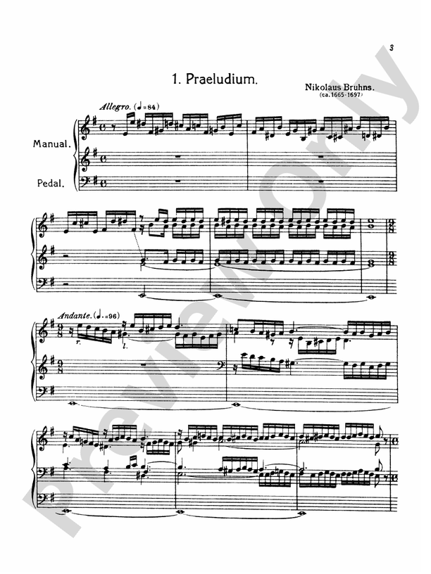 Bruhns: Three Preludes and Fugues