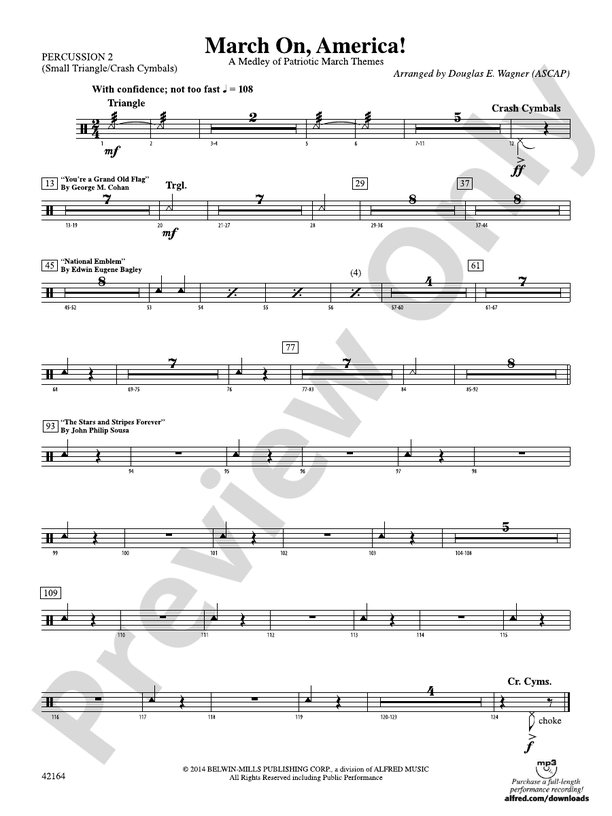 March On, America! 2nd Percussion 2nd Percussion Part Digital Sheet