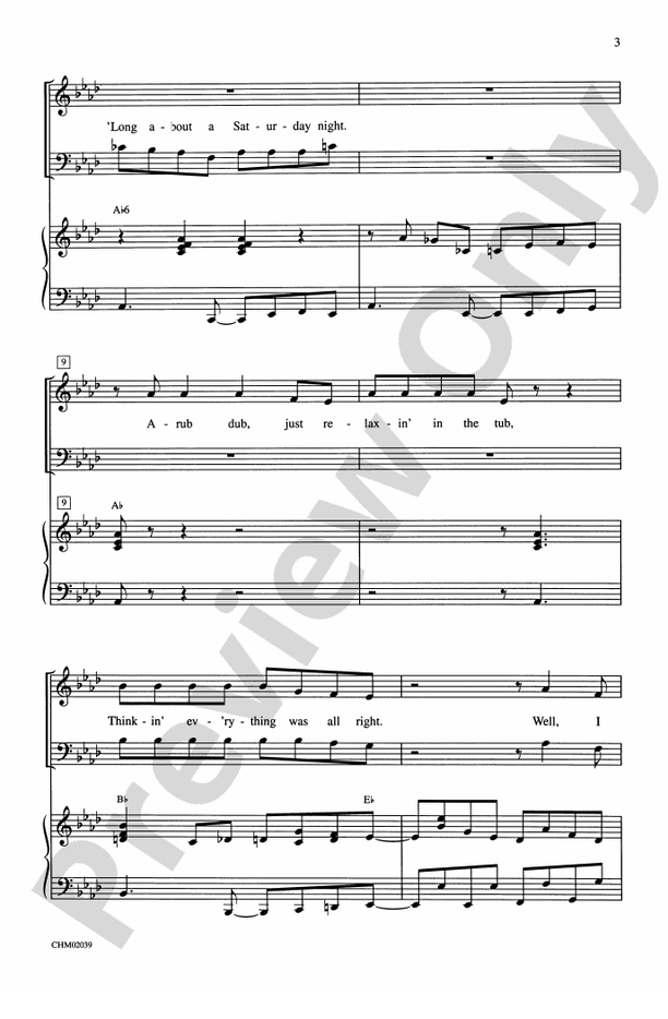 Splish Splash: 3-Part Mixed Choral Octavo: Jean Murray - Digital Sheet ...