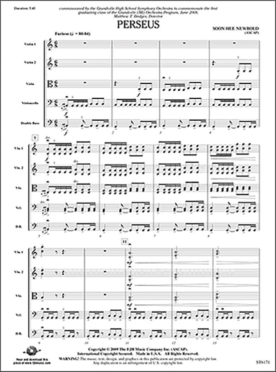 Perseus: String Orchestra Conductor Score: Soon Hee Newbold | Sheet Music