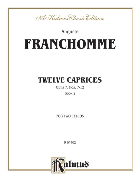 Twelve Caprices for Two Cellos, Opus 7
